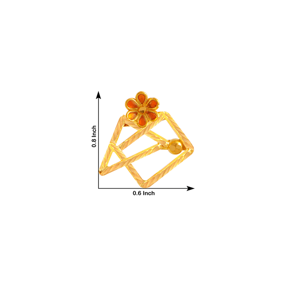 22KT Yellow Gold Jhumki Earrings For Women - Image 2