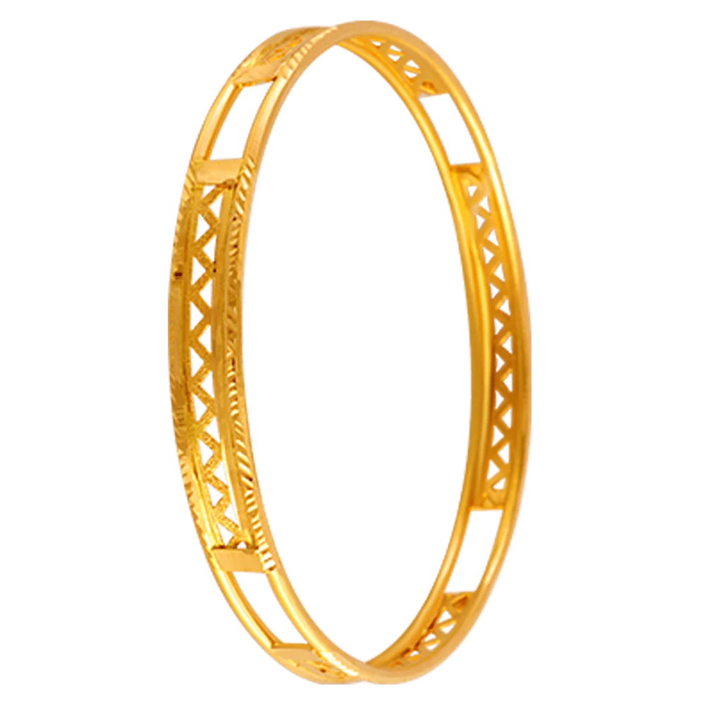 22KT Yellow Gold Loha Bangle For Women - Image 3