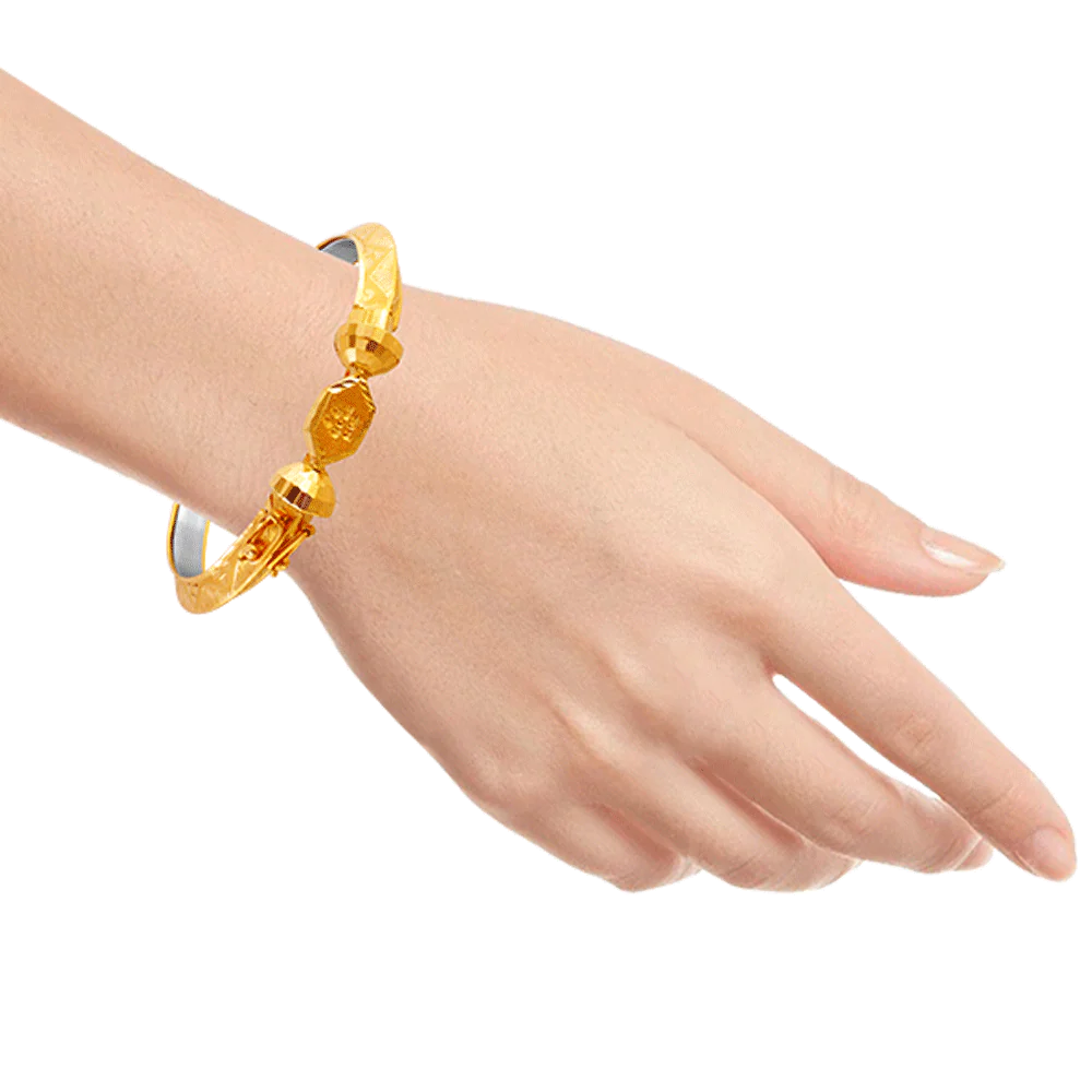 22KT Yellow Gold Loha Bangle For Women - Image 2