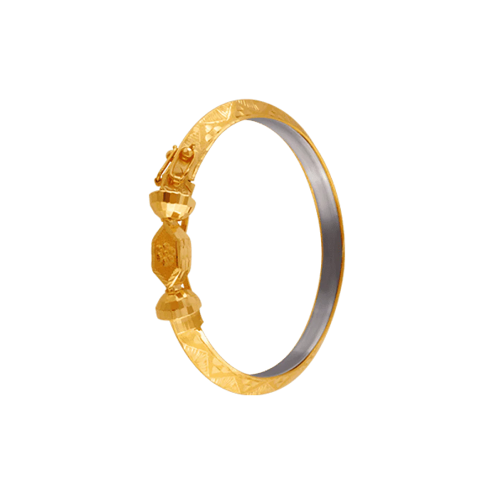 22KT Yellow Gold Loha Bangle For Women - Image 3