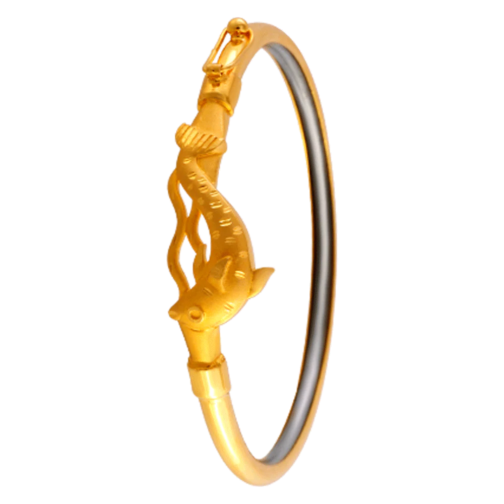 22KT Yellow Gold Loha Bangle For Women