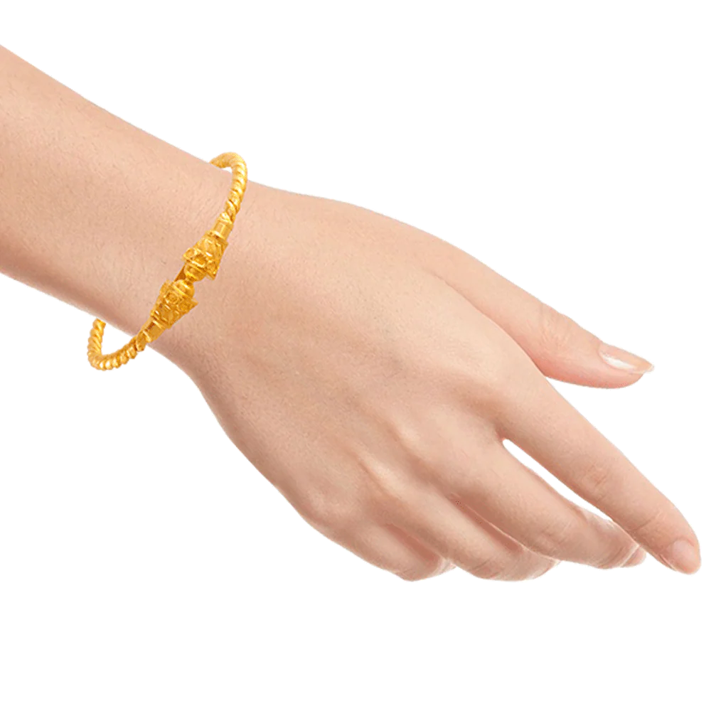 22KT Yellow Gold Loha Bangle For Women - Image 2