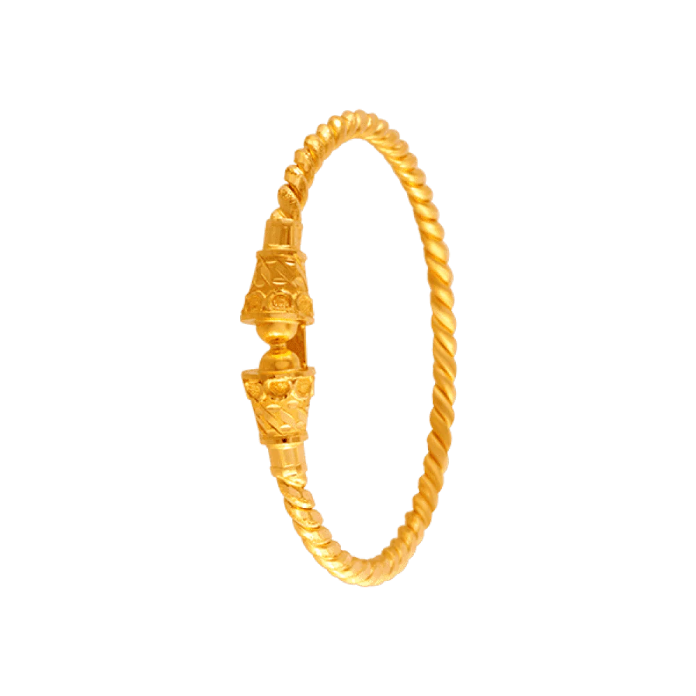 22KT Yellow Gold Loha Bangle For Women - Image 3