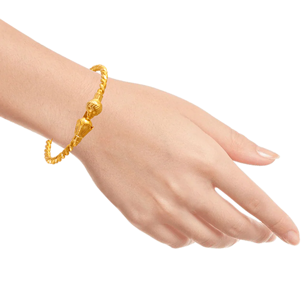 22KT Yellow Gold Loha Bangle For Women - Image 3