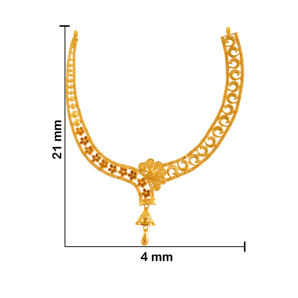 22KT Yellow Gold Necklace For Women - Image 4