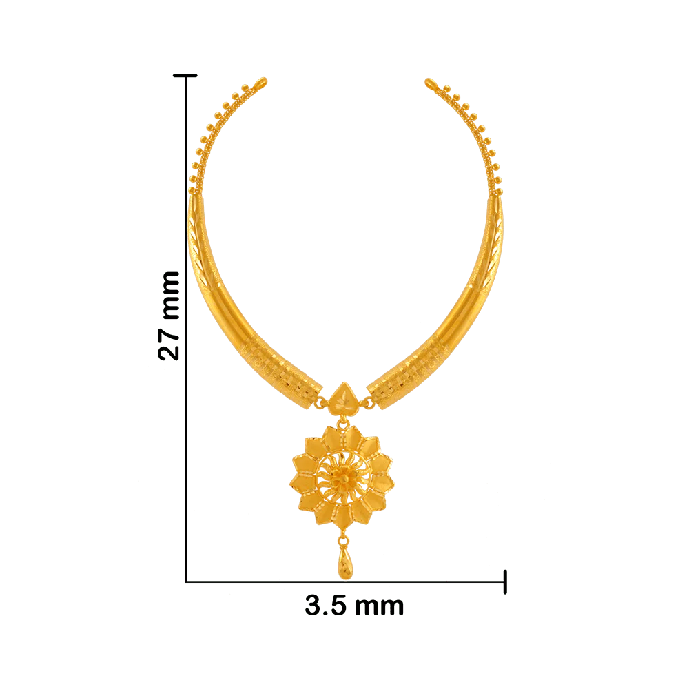 22KT Yellow Gold Necklace For Women - Image 4