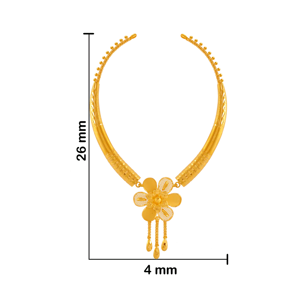 22KT Yellow Gold Necklace For Women - Image 4