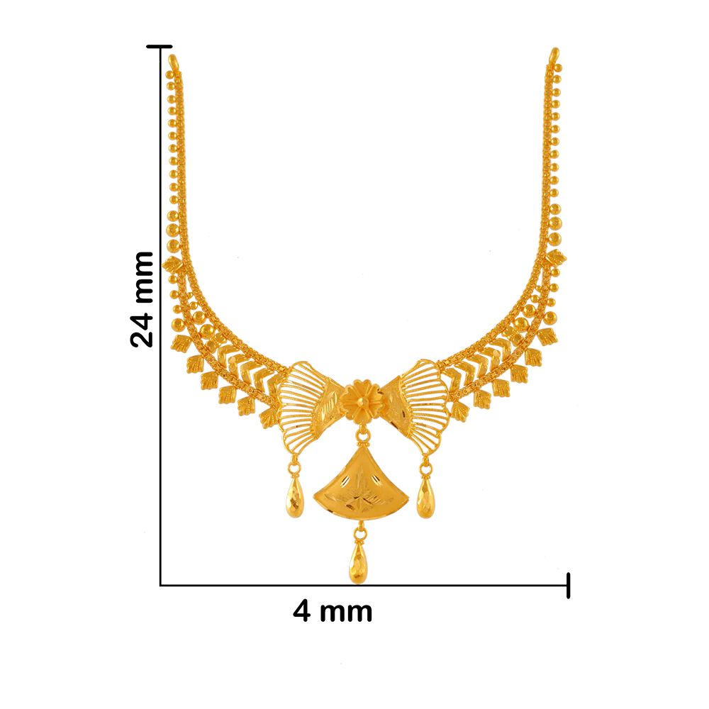 22KT Yellow Gold Necklace For Women - Image 4