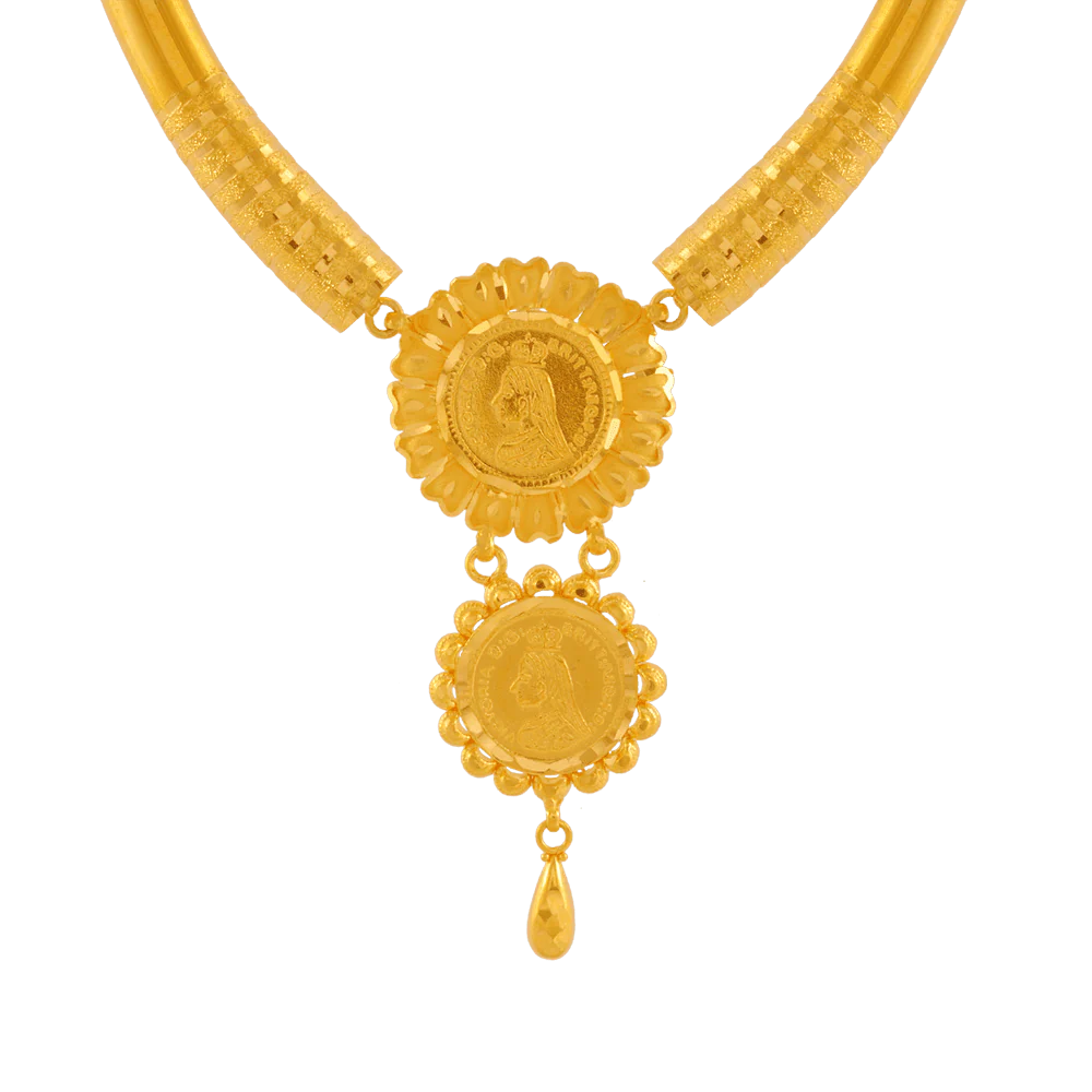 22KT Yellow Gold Necklace For Women - Image 2