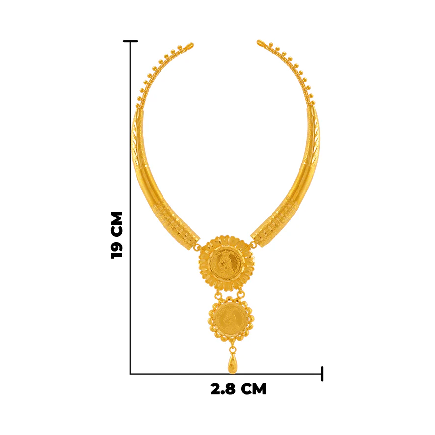22KT Yellow Gold Necklace For Women - Image 4