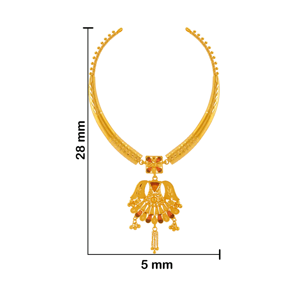 22KT Yellow Gold Necklace For Women - Image 4