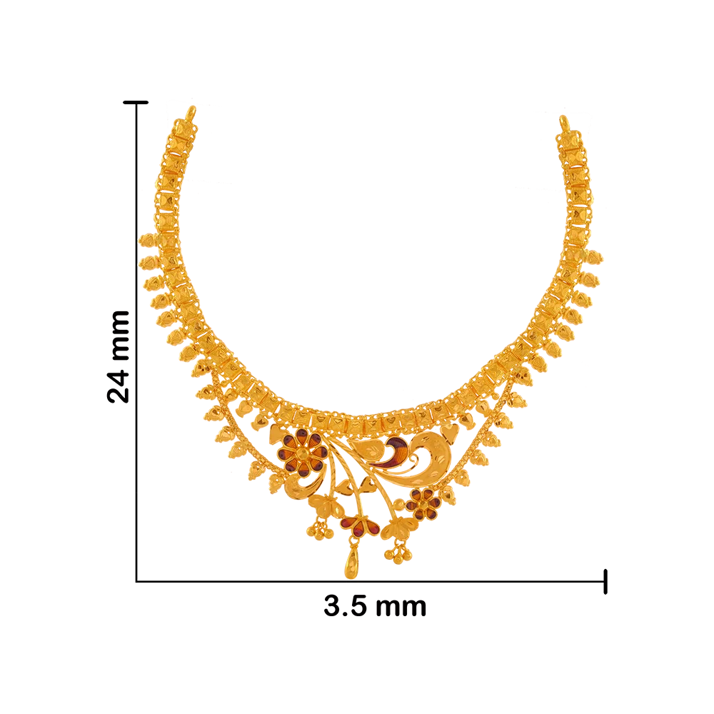22KT Yellow Gold Necklace For Women - Image 4