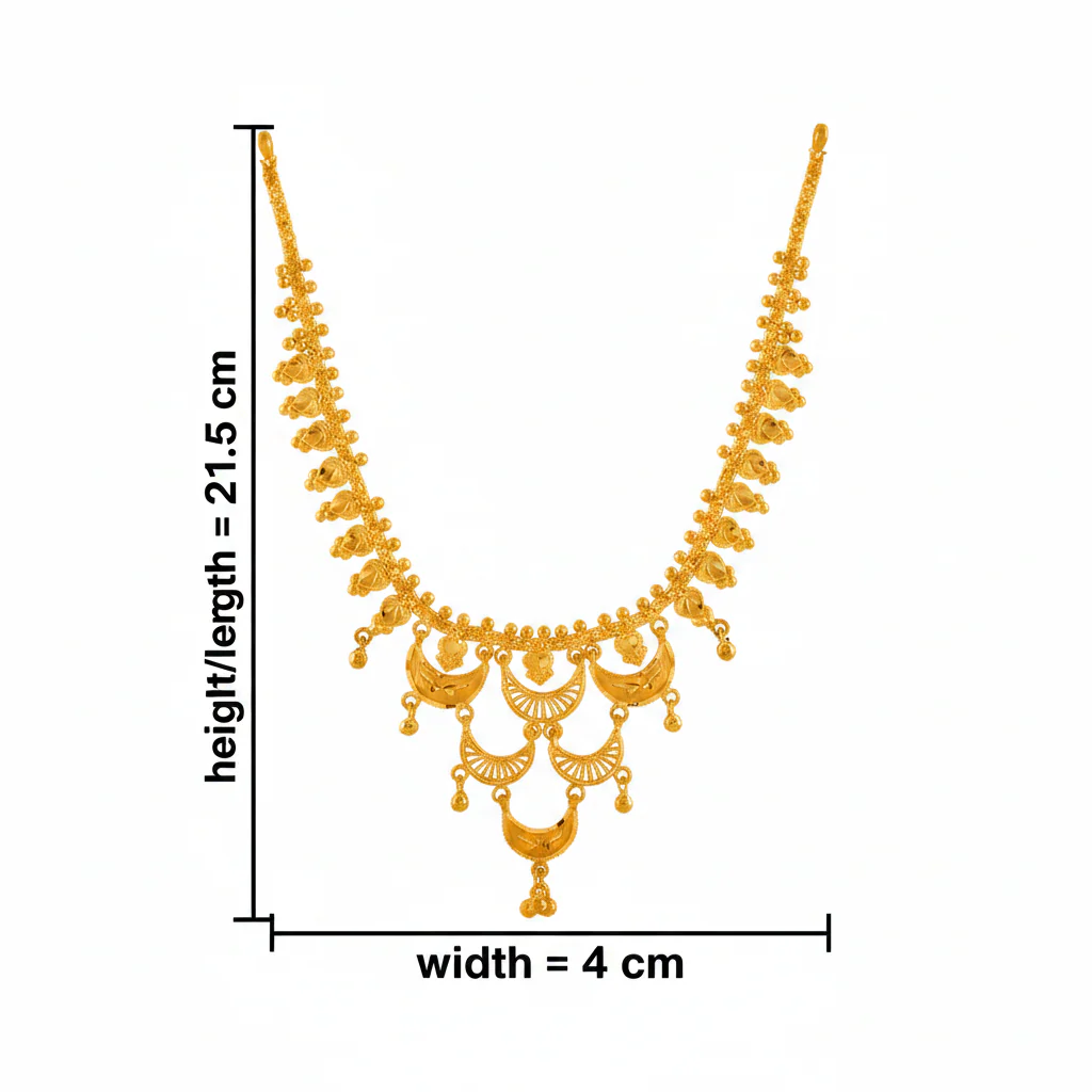 22KT Yellow Gold Necklace For Women - Image 4