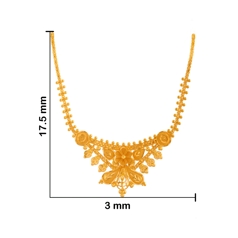 22KT Yellow Gold Necklace For Women - Image 4