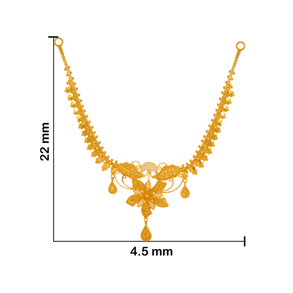 22KT Yellow Gold Necklace For Women - Image 4