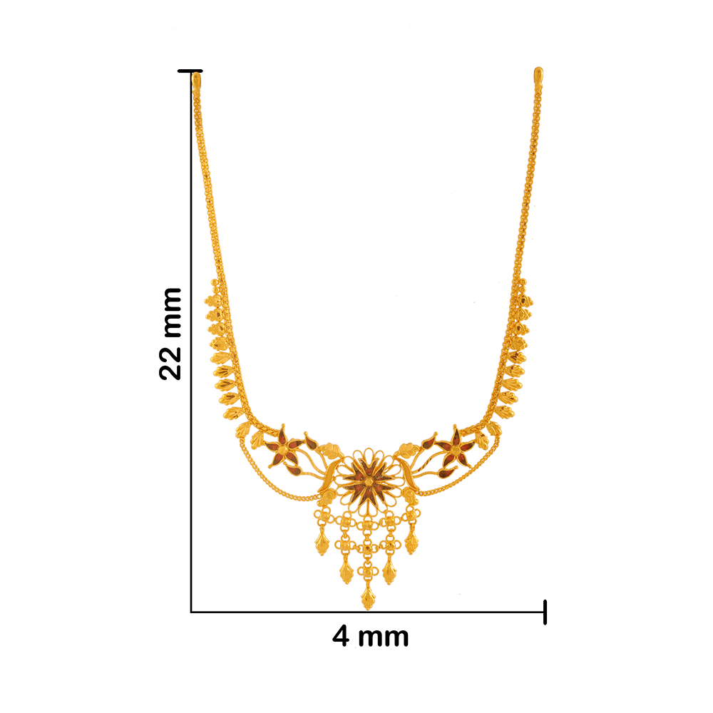 22KT Yellow Gold Necklace For Women - Image 4