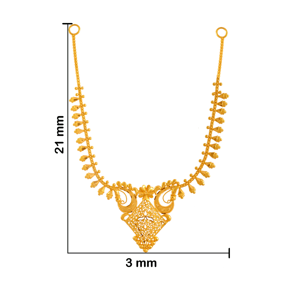 22KT Yellow Gold Necklace For Women - Image 4