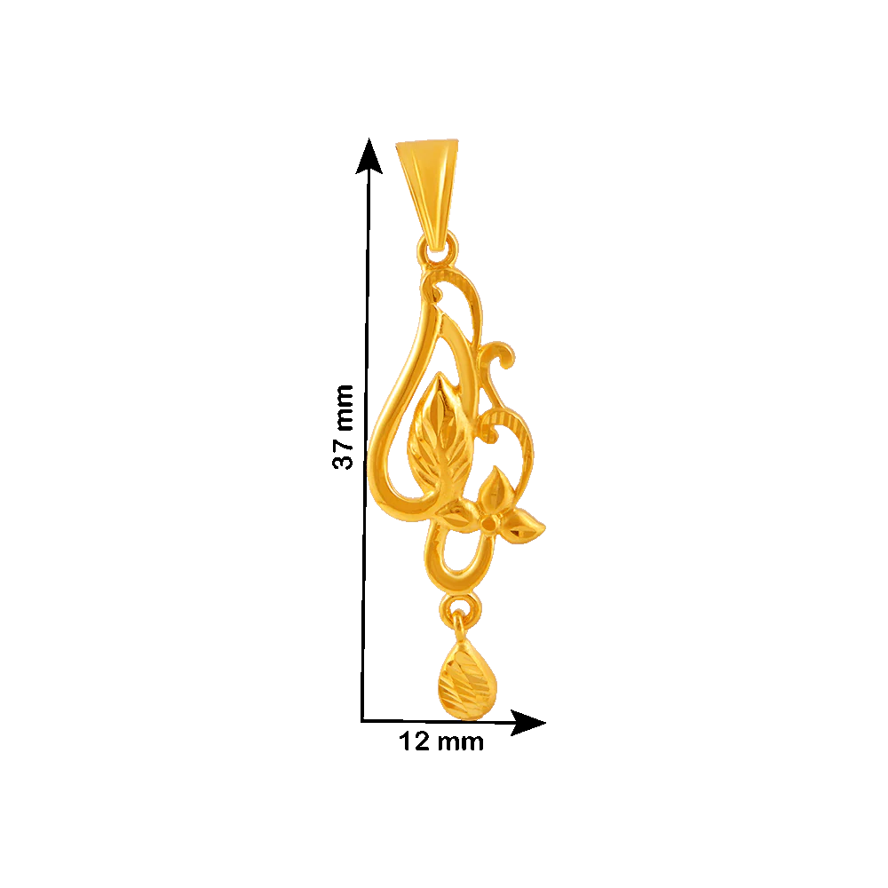 22KT Yellow Gold Pendant For Women - Image 4