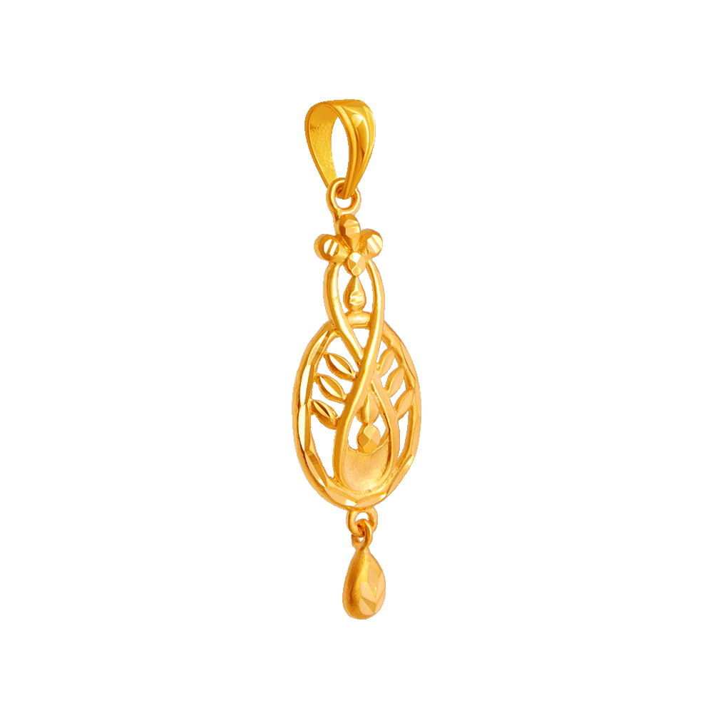 22KT Yellow Gold Pendant For Women - Image 3