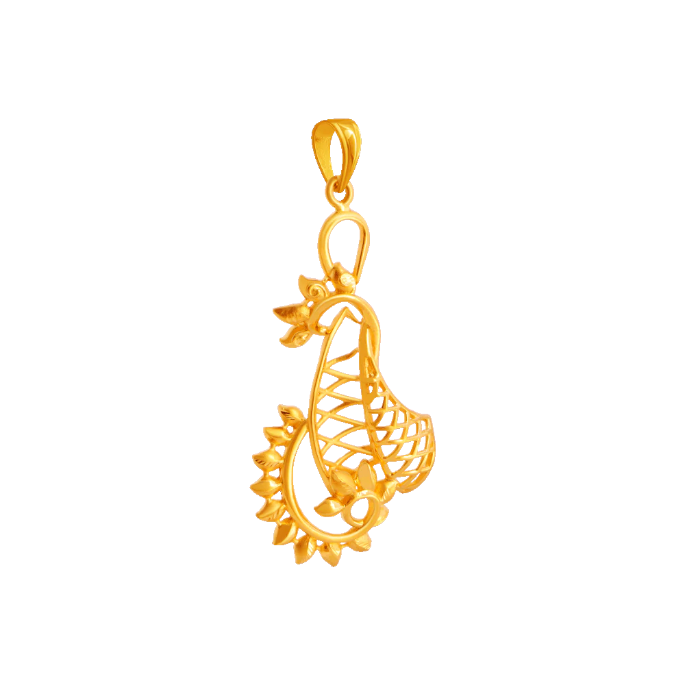 22KT Yellow Gold Pendant For Women - Image 3