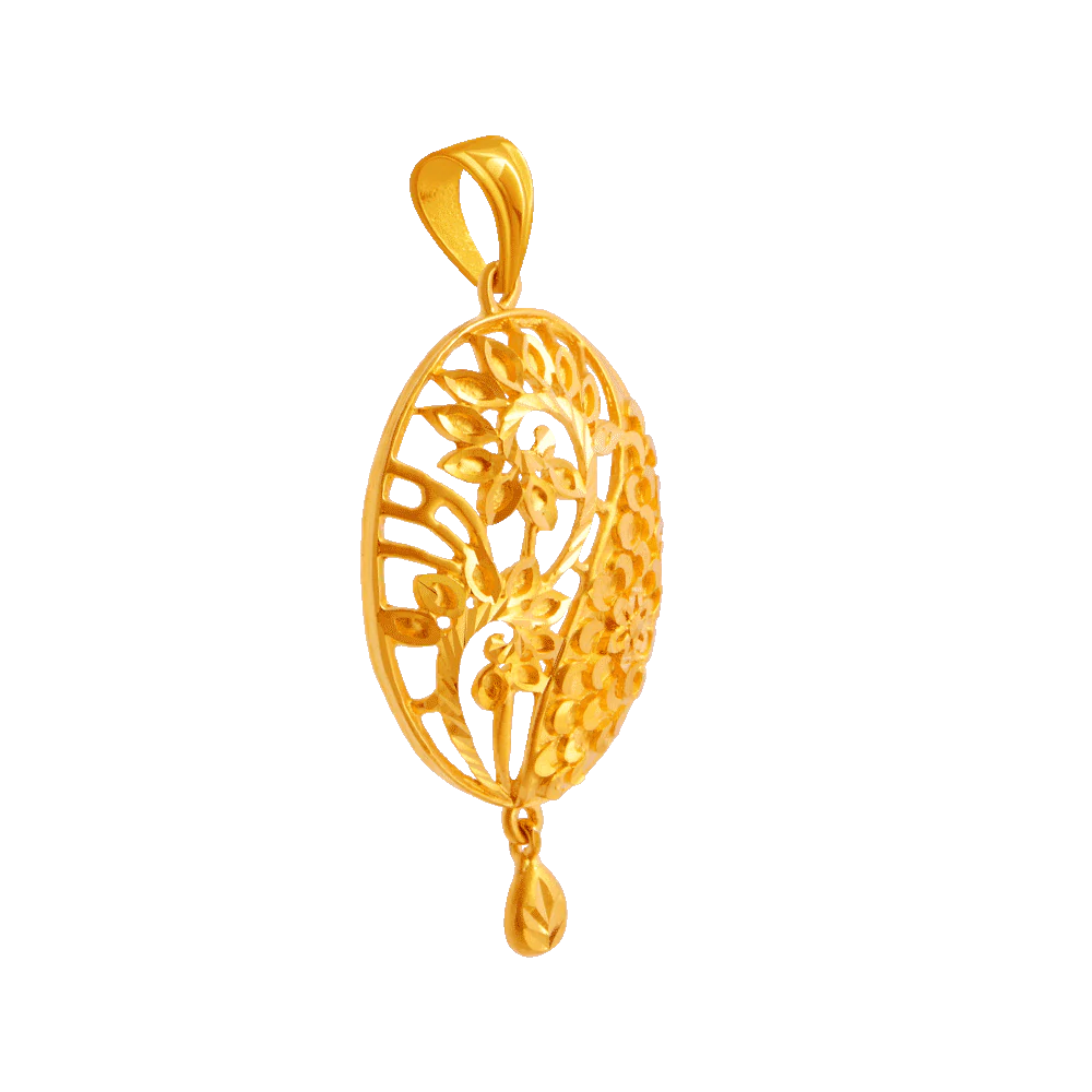 22KT Yellow Gold Pendant For Women - Image 3