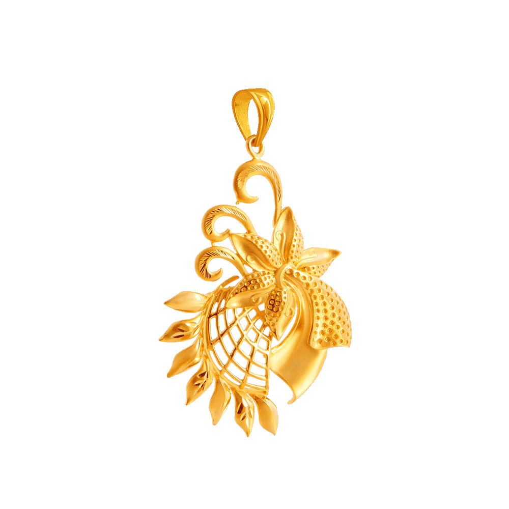 22KT Yellow Gold Pendant For Women - Image 3