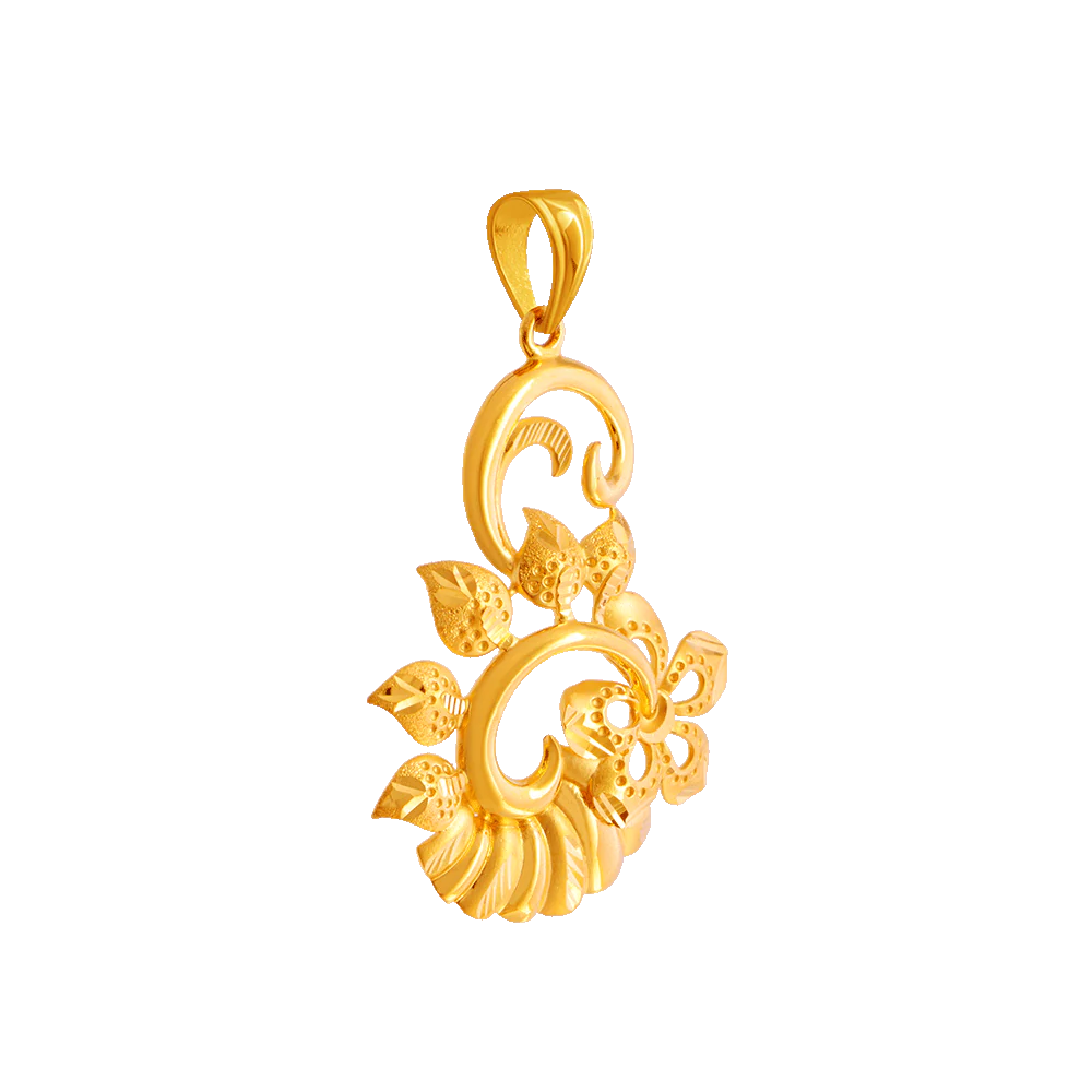 22KT Yellow Gold Pendant For Women - Image 3