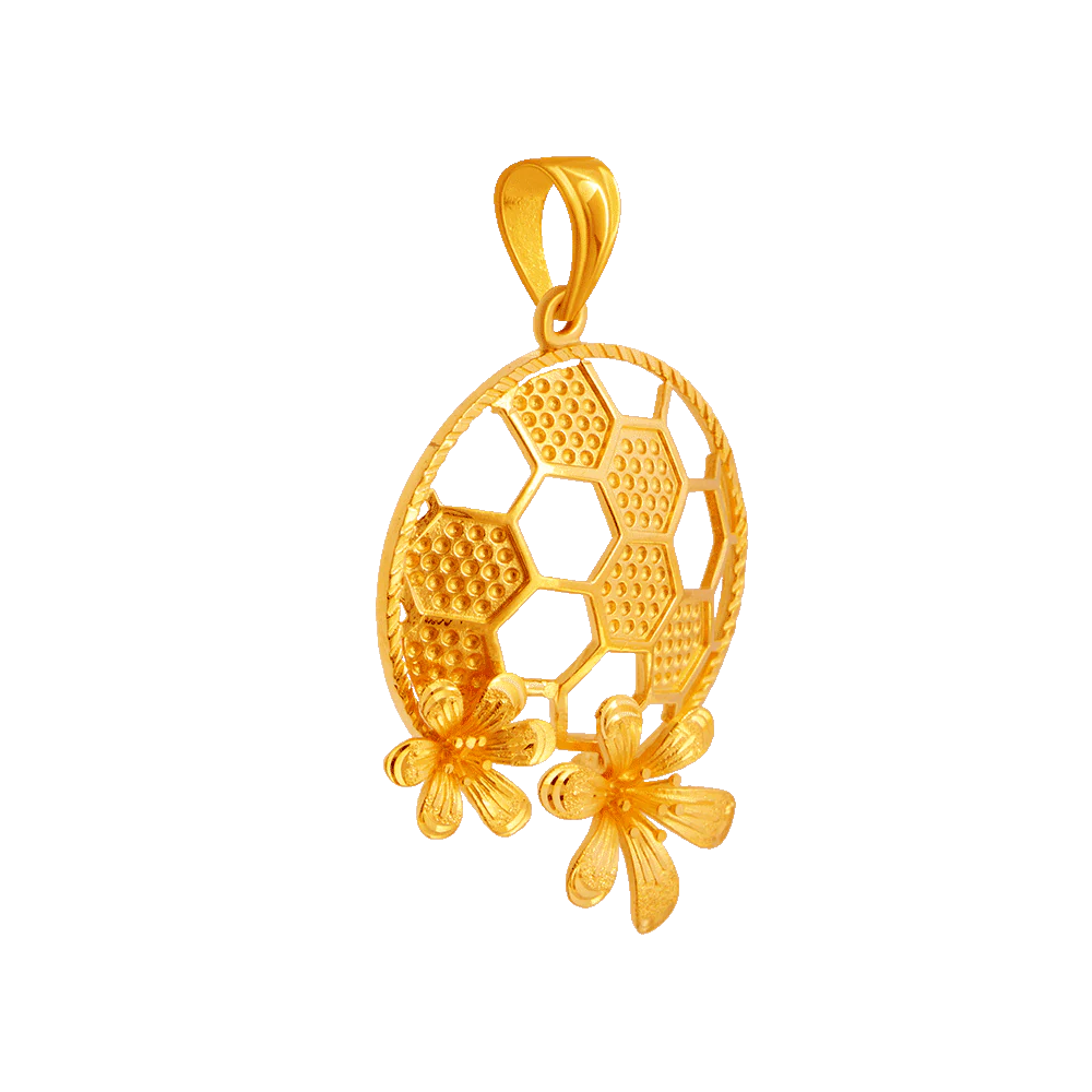 22KT Yellow Gold Pendant For Women - Image 3