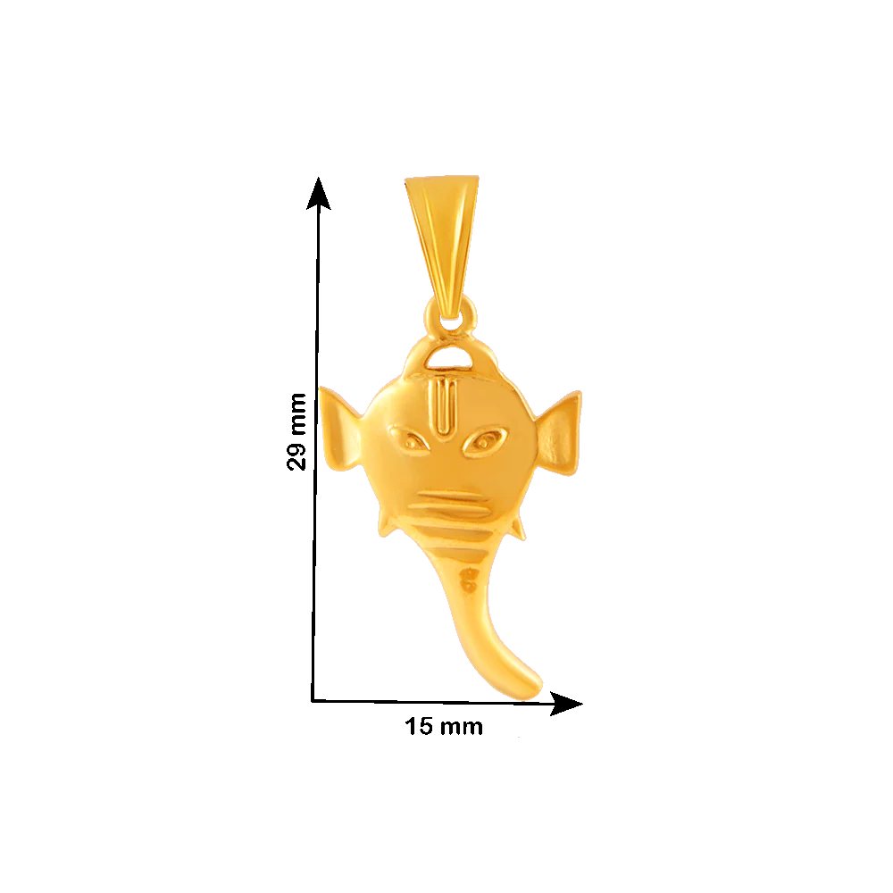 22KT Yellow Gold Pendant For Women - Image 4