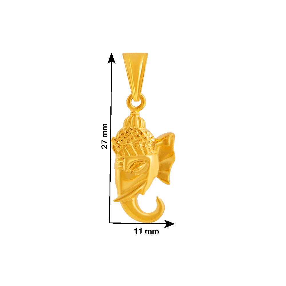 22KT Yellow Gold Pendant For Women - Image 4