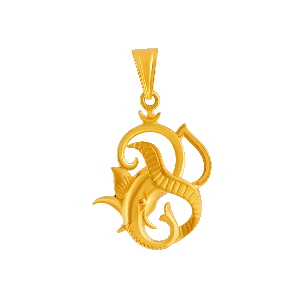 22KT Yellow Gold Pendant For Women
