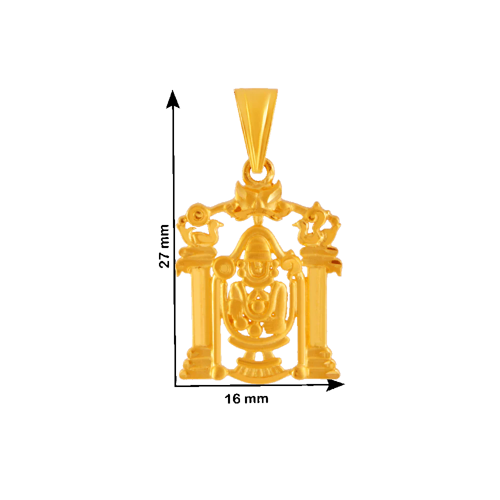 22KT Yellow Gold Pendant For Women - Image 4