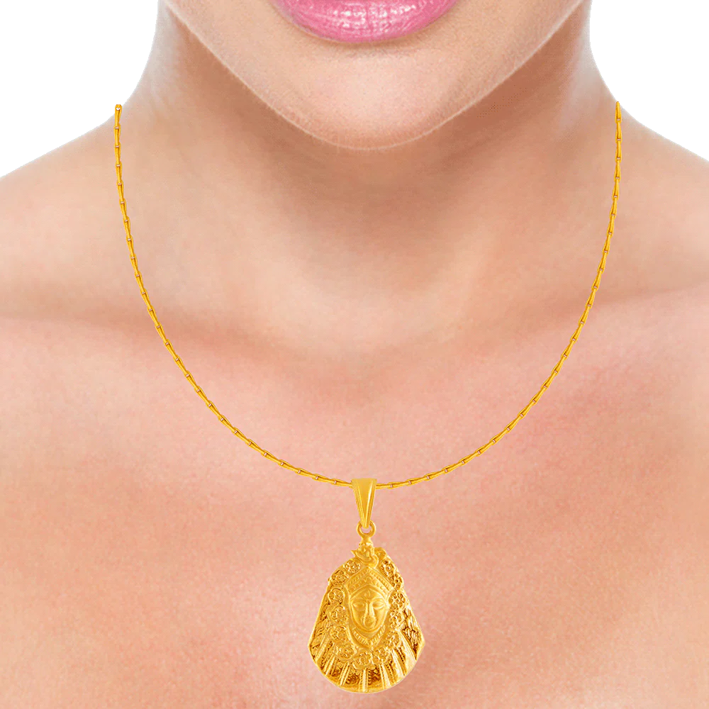 22KT Yellow Gold Pendant For Women - Image 3