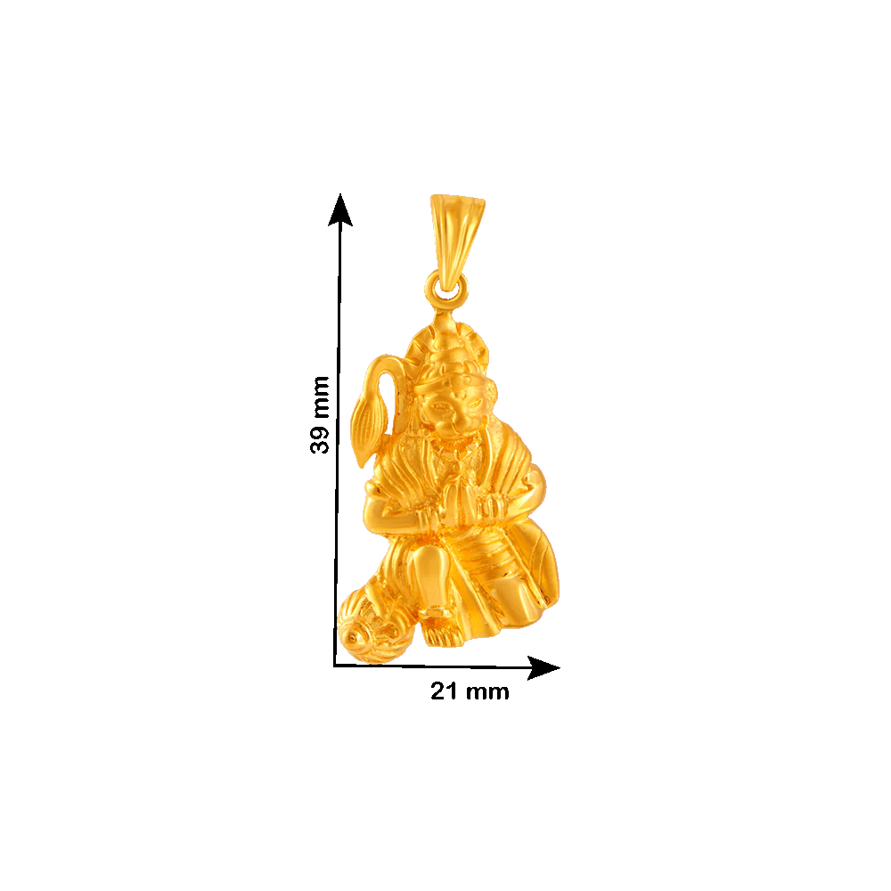 22KT Yellow Gold Pendant For Women - Image 4