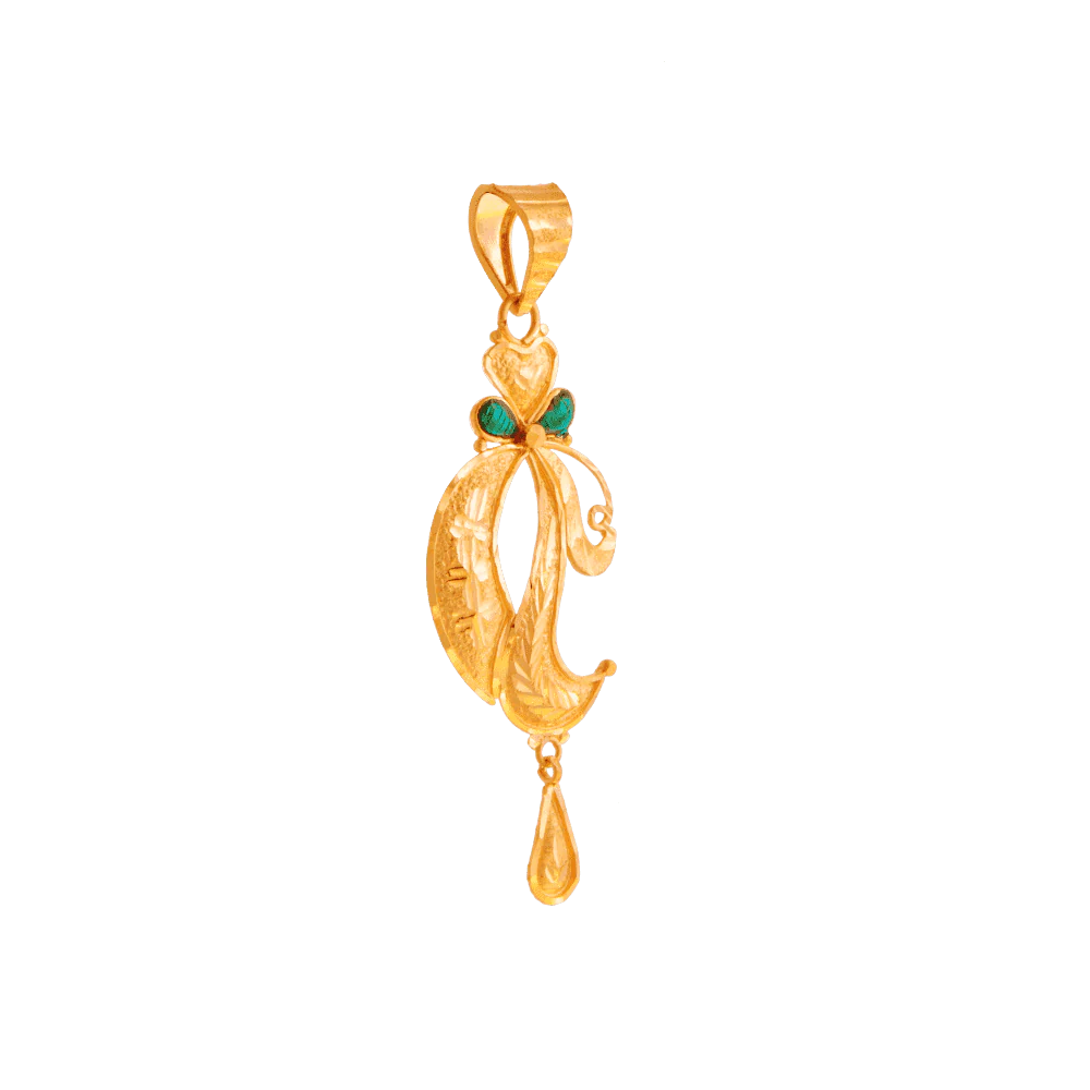 22KT Yellow Gold Pendant For Women - Image 2