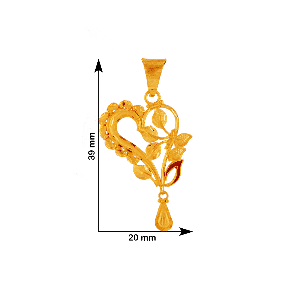 22KT Yellow Gold Pendant For Women - Image 2