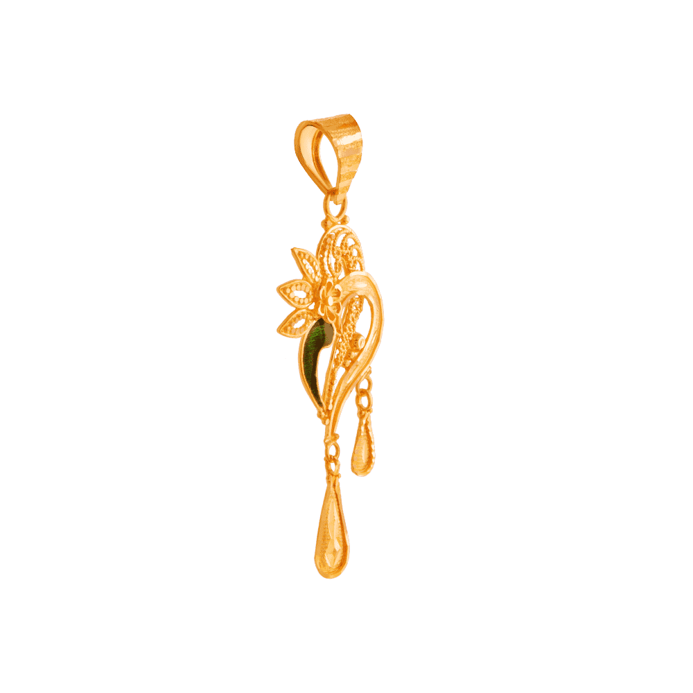 22KT Yellow Gold Pendant For Women - Image 2