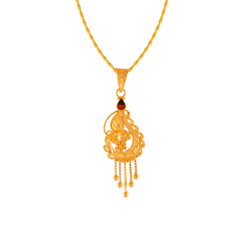 22KT Yellow Gold Pendant For Women