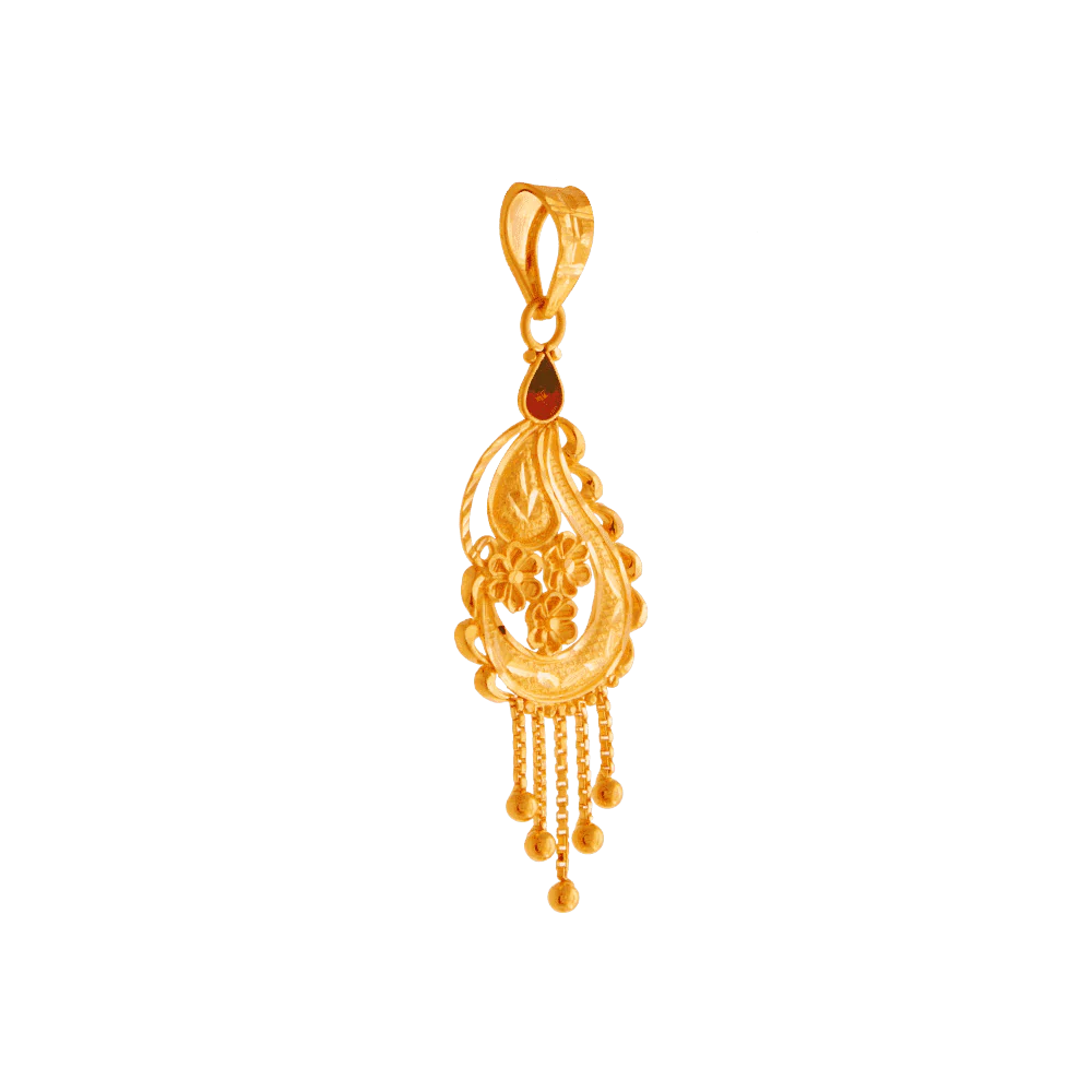 22KT Yellow Gold Pendant For Women - Image 2