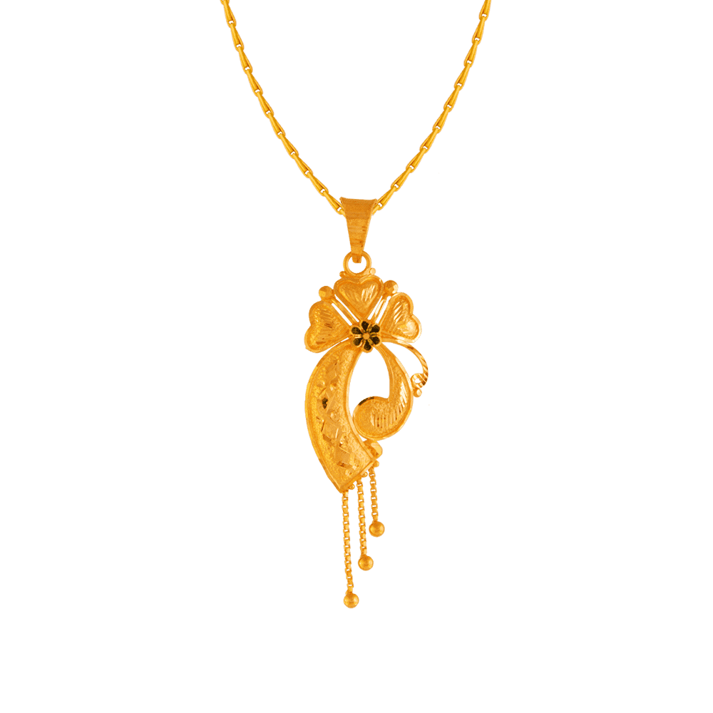 22KT Yellow Gold Pendant For Women
