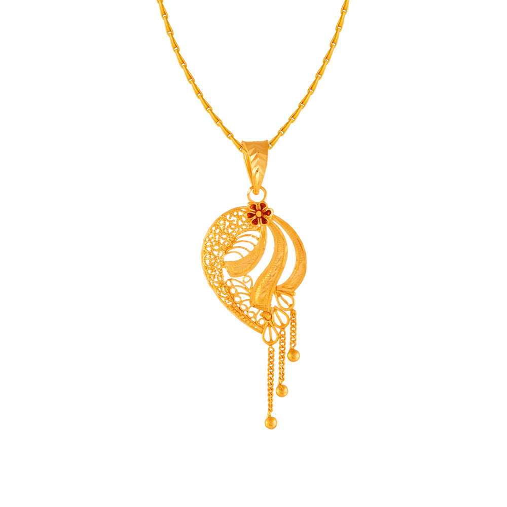 22KT Yellow Gold Pendant For Women