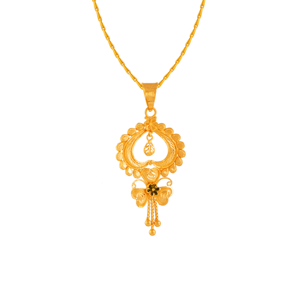 22KT Yellow Gold Pendant For Women