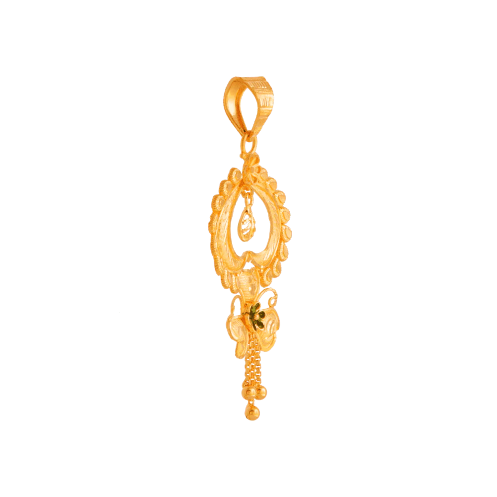 22KT Yellow Gold Pendant For Women - Image 2
