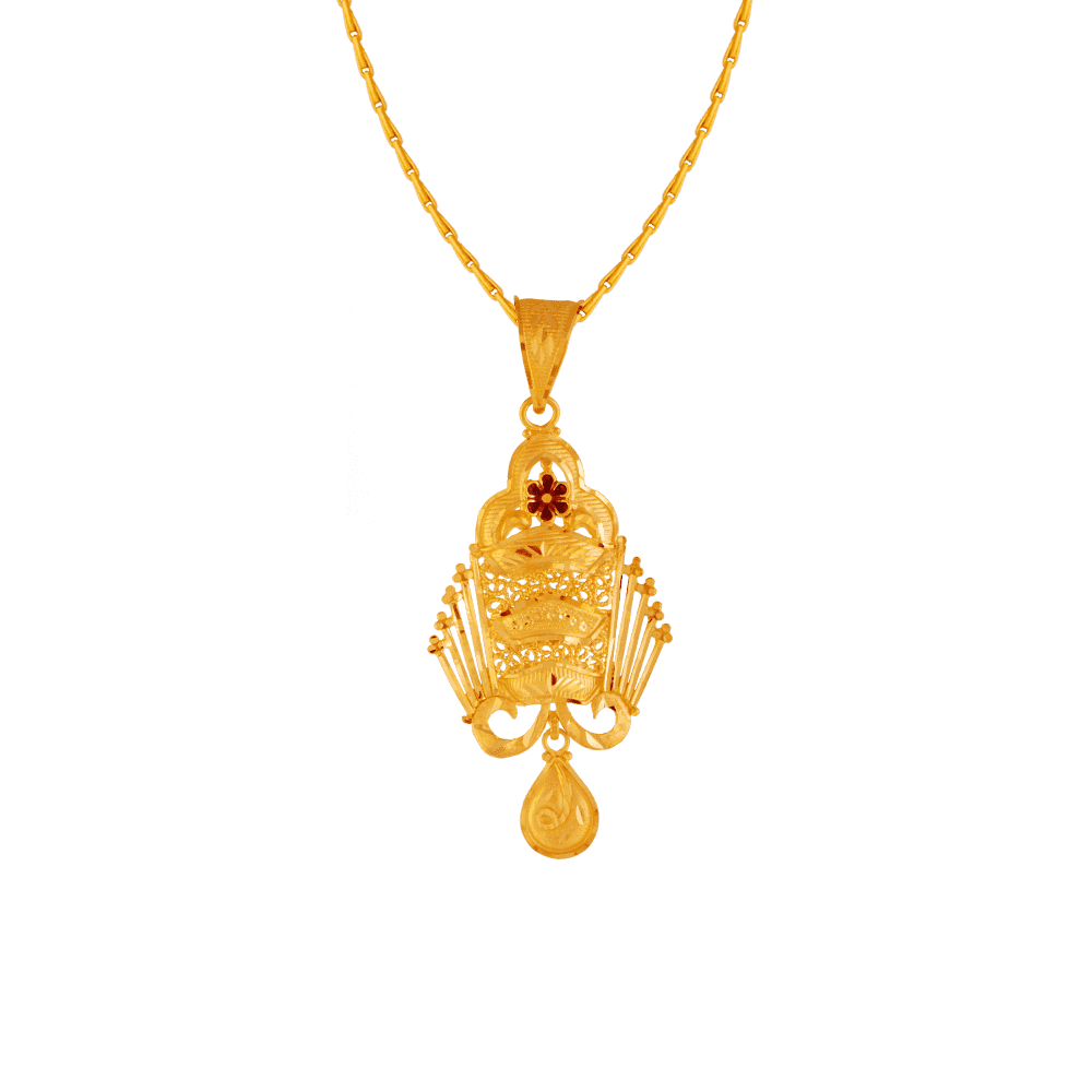 22KT Yellow Gold Pendant For Women