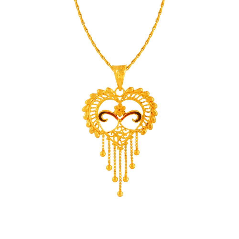 22KT Yellow Gold Pendant For Women