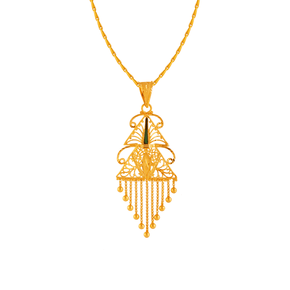 22KT Yellow Gold Pendant For Women