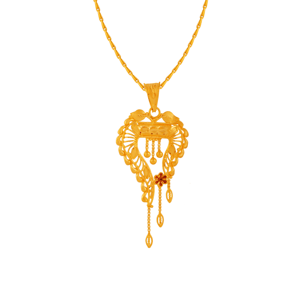 22KT Yellow Gold Pendant For Women