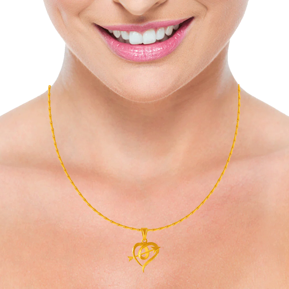 22KT Yellow Gold Pendant For Women - Image 2