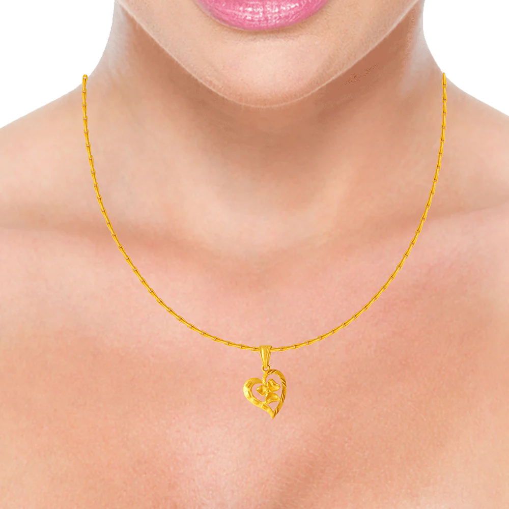 22KT Yellow Gold Pendant For Women - Image 2