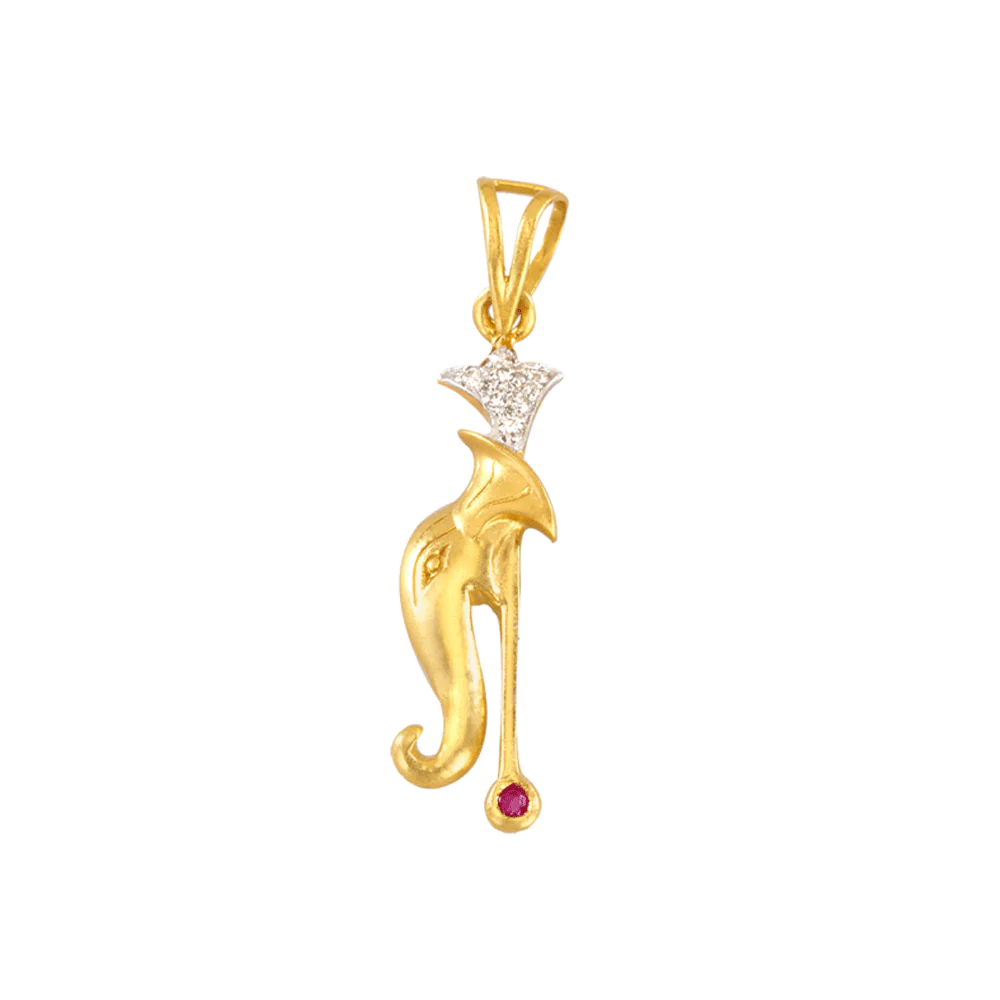 22KT Yellow Gold Pendant For Women